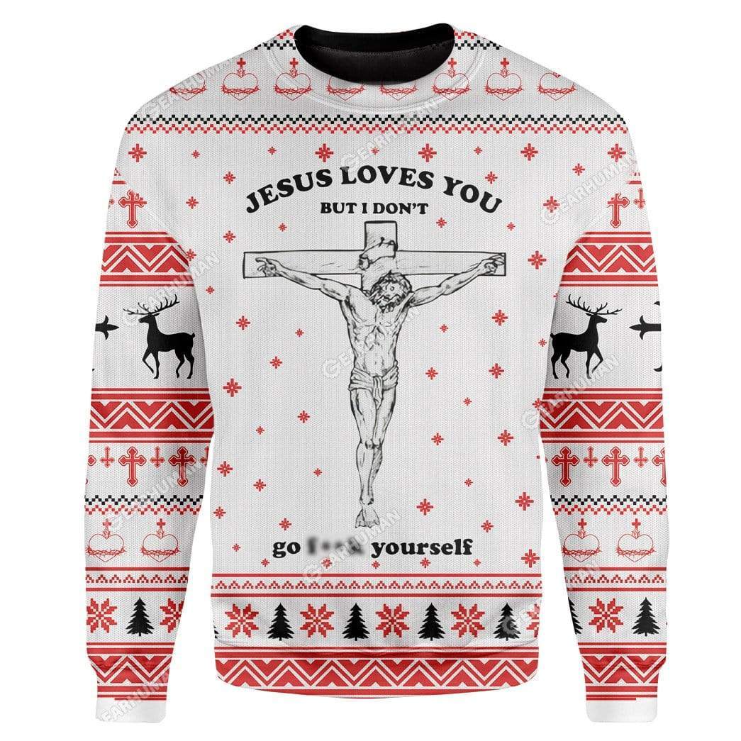 Custom Ugly Jesus Christmas Sweater Jumper HD-AT04111903 Ugly Christmas Sweater 