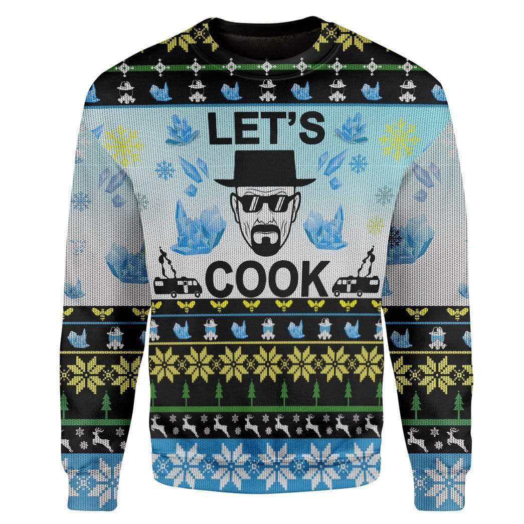 Custom Ugly Let's Cook Christmas Sweater Jumper HD-DT25101904 Ugly Christmas Sweater Long Sleeve S 