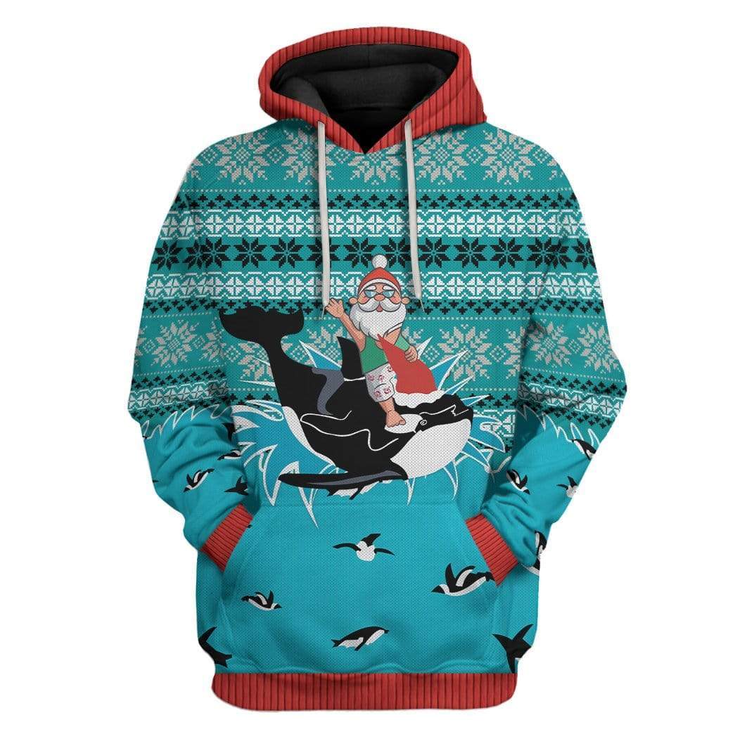 Custom Ugly Santa And Whale Apparel HD-TT29101910 3D Custom Fleece Hoodies Hoodie S 