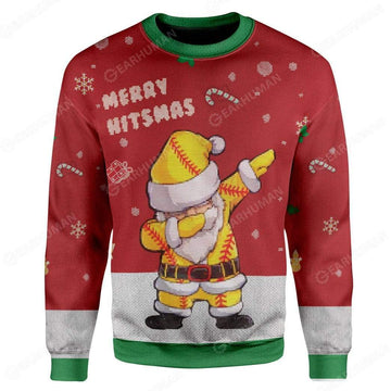Gearhumans Custom Ugly Santa Christmas Sweater Jumper