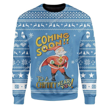 Gearhumans Custom Ugly Santa Christmas Sweater Jumper
