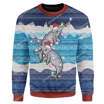 Gearhumans Custom Ugly Sea Creatures Christmas Sweater Jumper