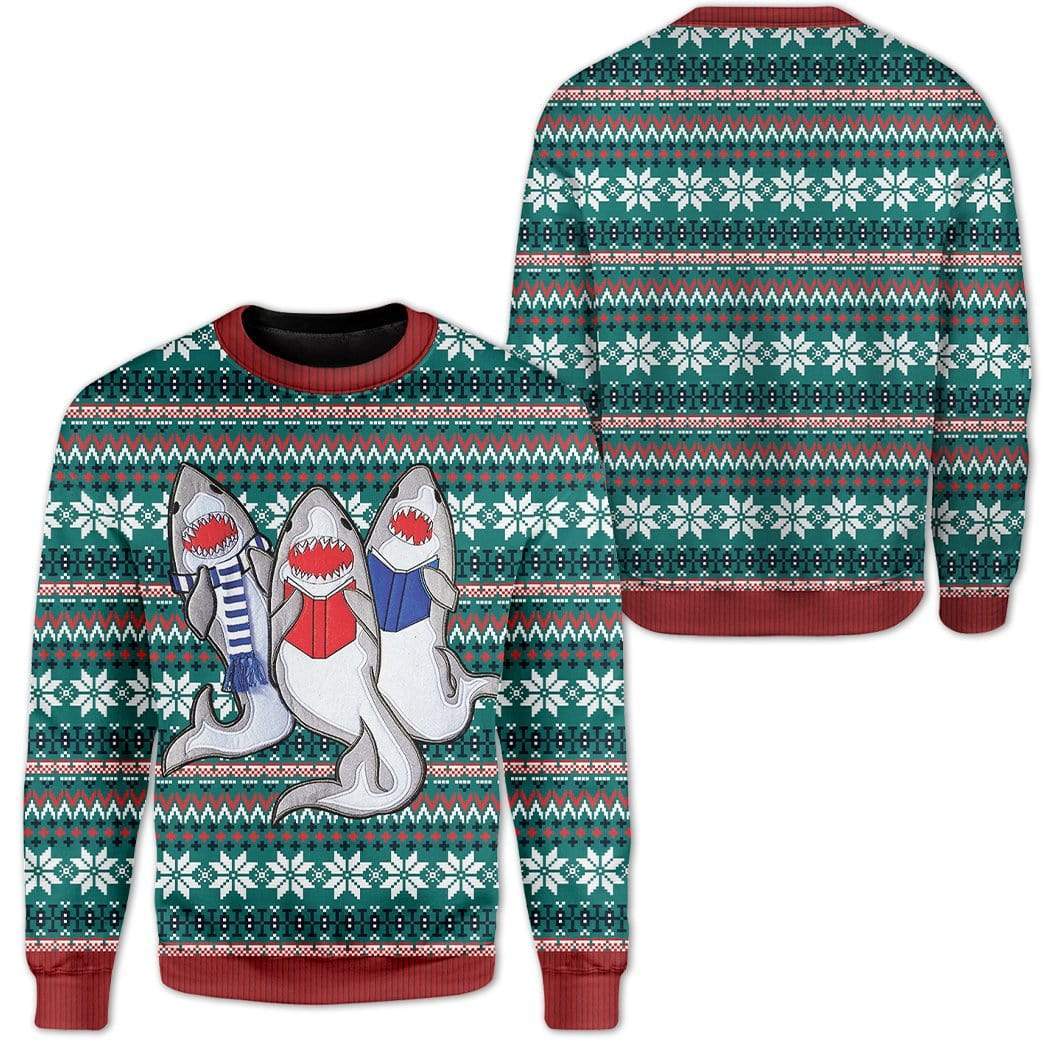 Custom Ugly Shark Christmas Sweater Jumper HD-TT01111902 Ugly Christmas Sweater 