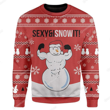 Gearhumans Custom Ugly Snowman Christmas Sweater Jumper