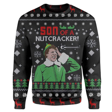 Gearhumans Custom Ugly Son Of A Nutcracker Christmas Sweater Jumper