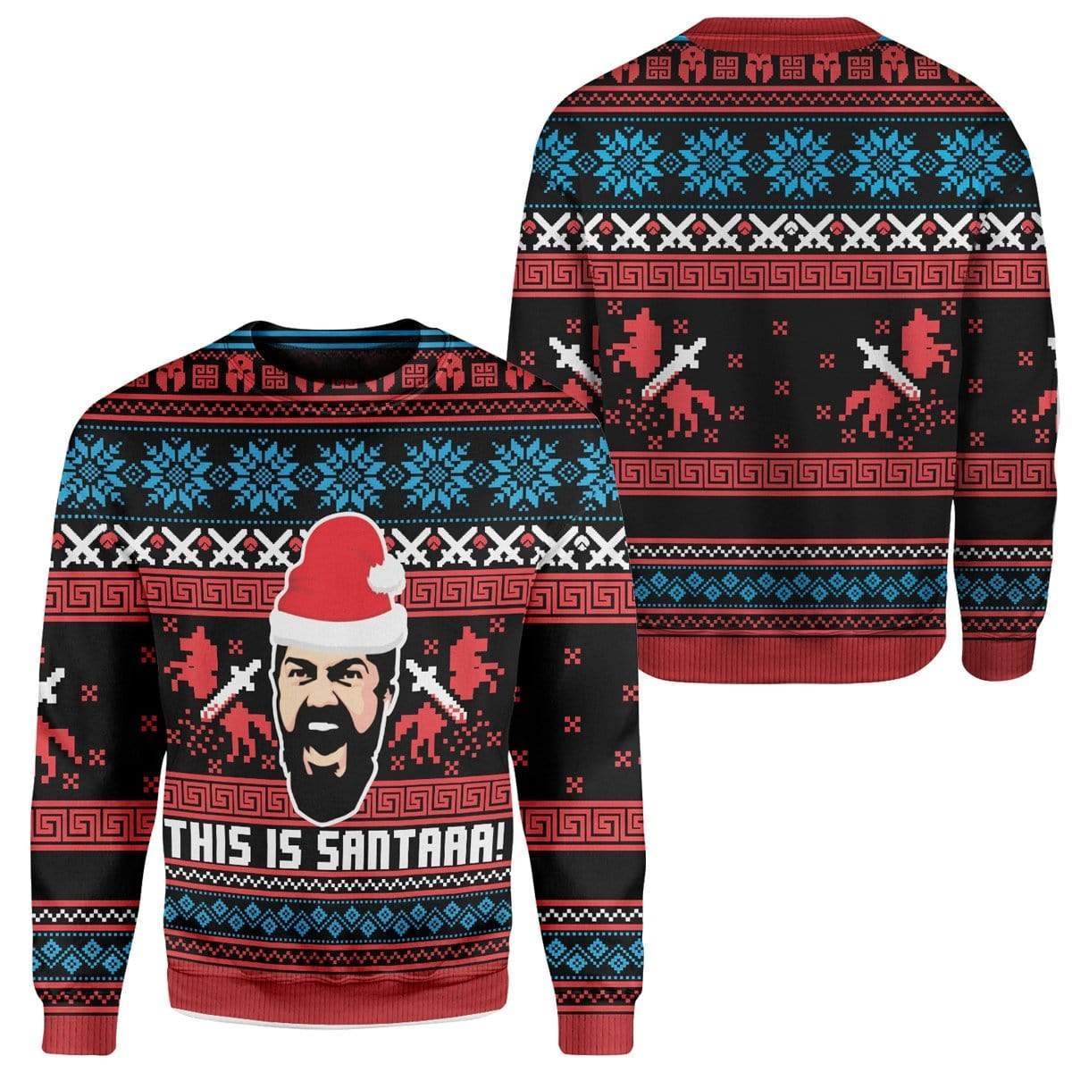 Custom Ugly This Is Sata Christmas Sweater Jumper HD-AT19101918 Ugly Christmas Sweater 