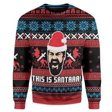 Gearhumans Custom Ugly This Is Sata Christmas Sweater Jumper