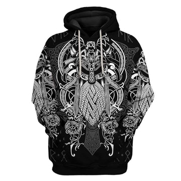 Custom Viking Apparel HD-DT2281906 3D Custom Fleece Hoodies Hoodie S 