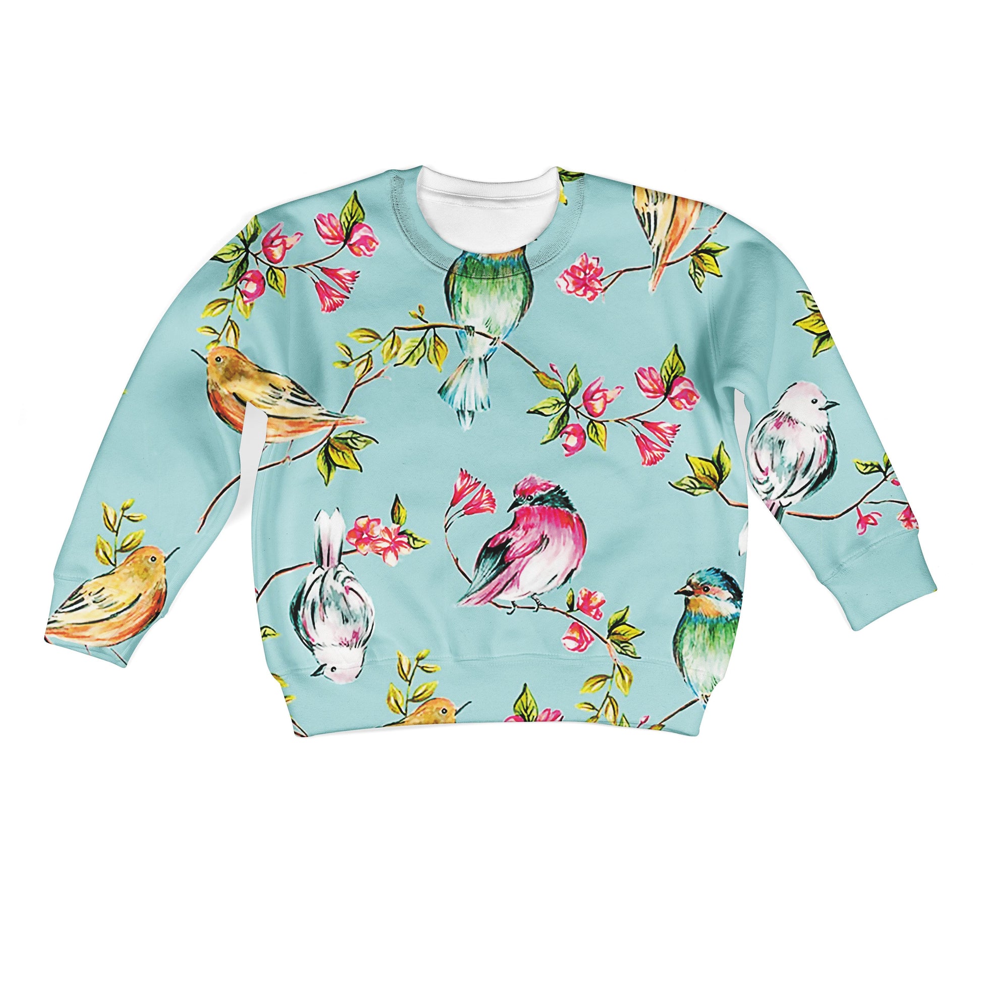 CUTE BIRDS Kid Custom Hoodies T-shirt Apparel HD-PET110218K kid 3D apparel Kid Sweatshirt S/6-8 