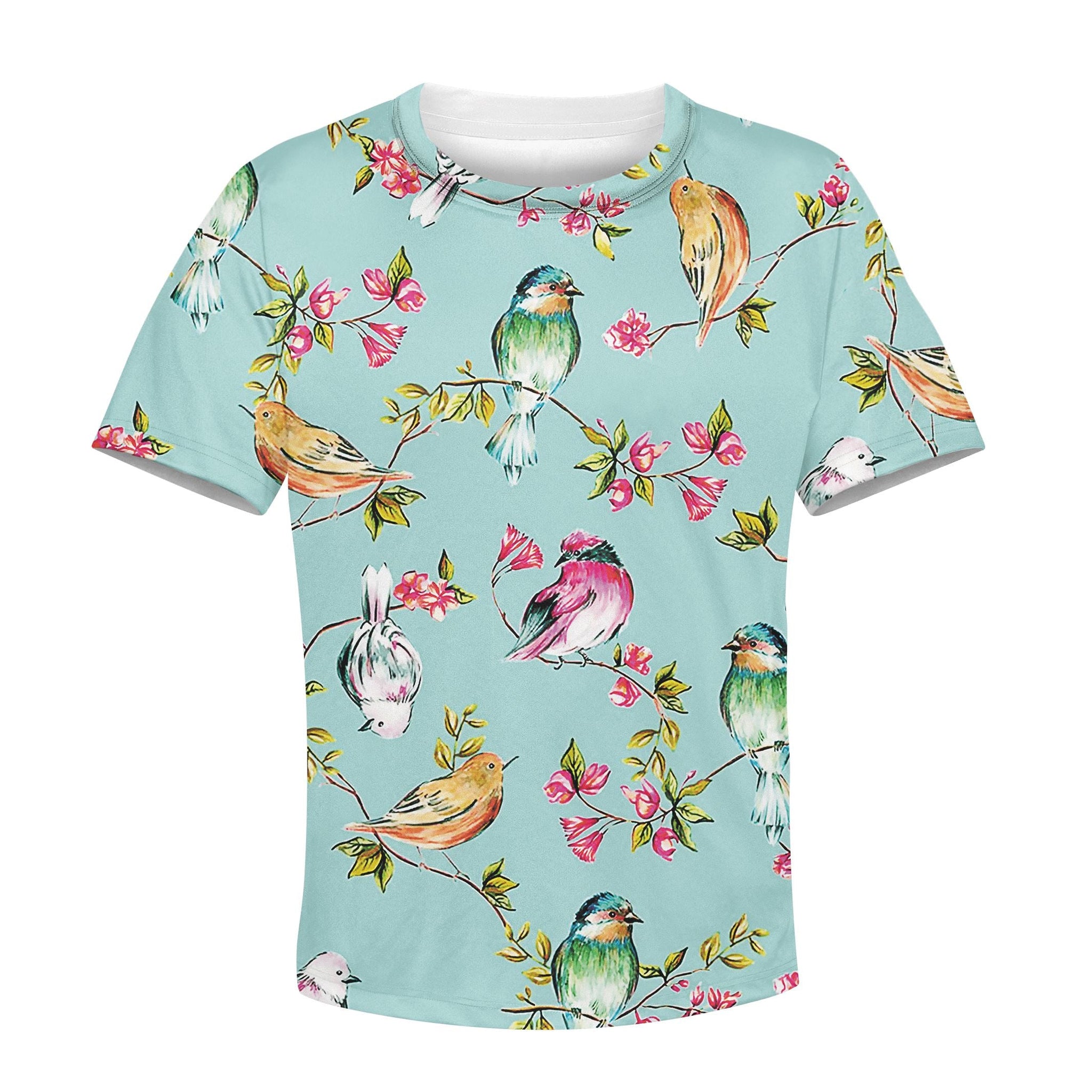 CUTE BIRDS Kid Custom Hoodies T-shirt Apparel HD-PET110218K kid 3D apparel Kid T-Shirt XS 