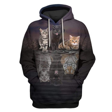 Gearhumans Cute Cats Custom T-shirt - Hoodies Apparel