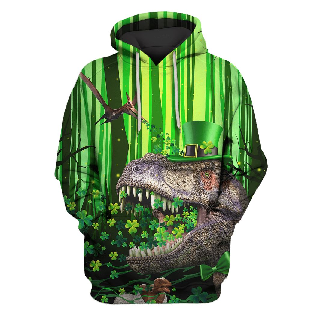 Cute dinosaur Custom T-shirt - Hoodies Apparel HD-PET110433 3D Custom Fleece Hoodies Hoodie S 