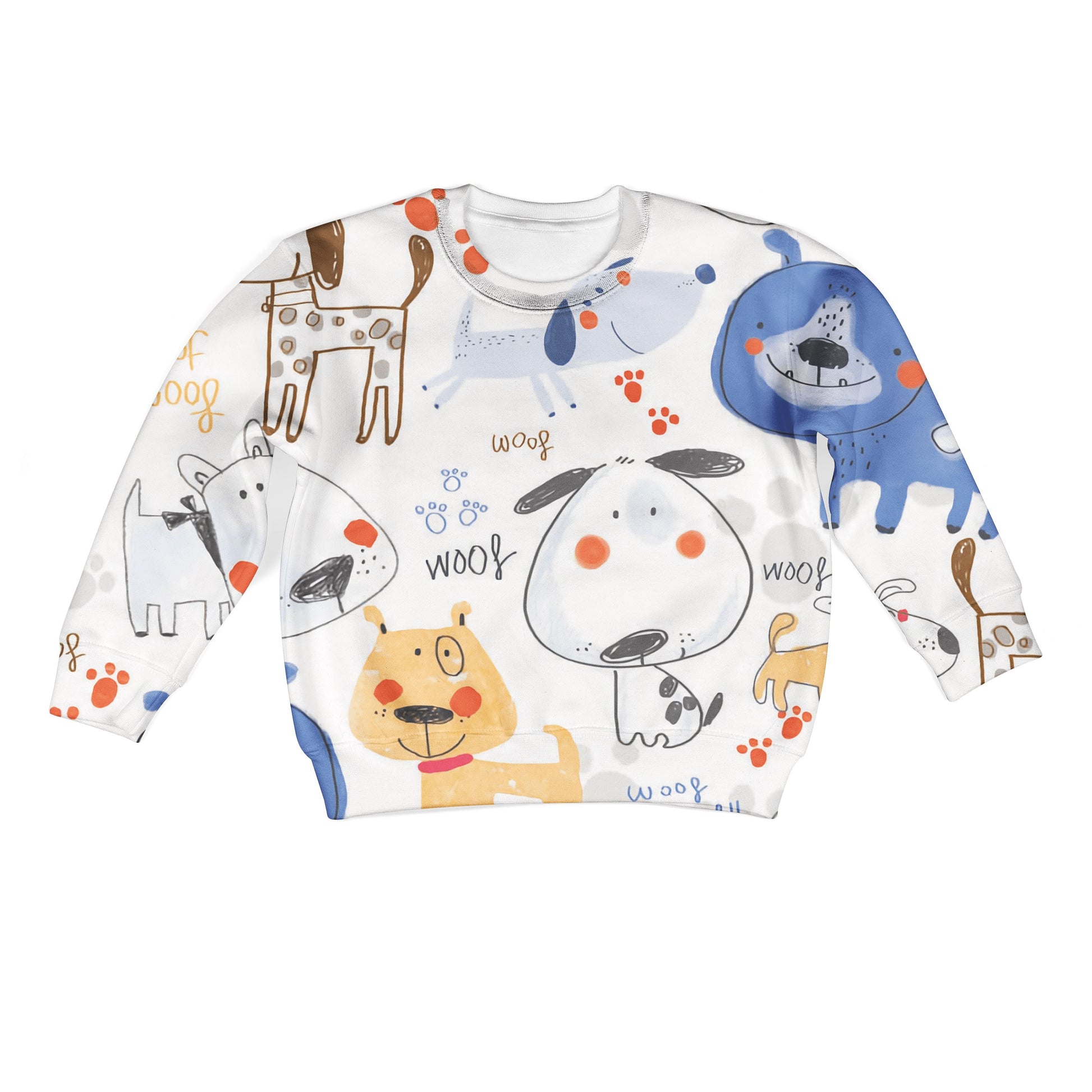 CUTE DOGS Kid Custom Hoodies T-shirt Apparel HD-PET110290K kid 3D apparel Kid Sweatshirt S/6-8 