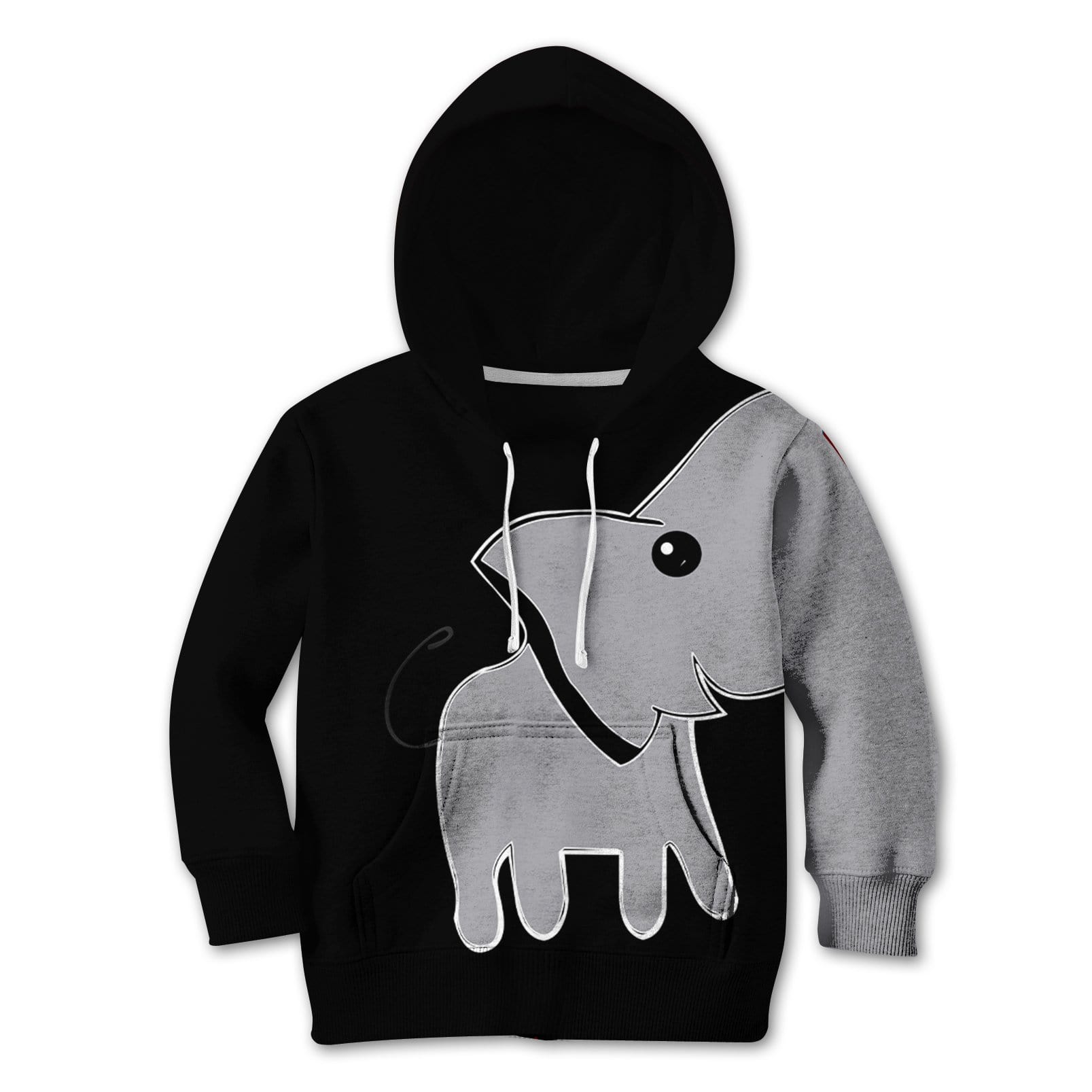 Cute Elephant Custom Hoodies T-shirt Apparel HD-GH1106121K kid 3D apparel Kid Hoodie S/6-8 
