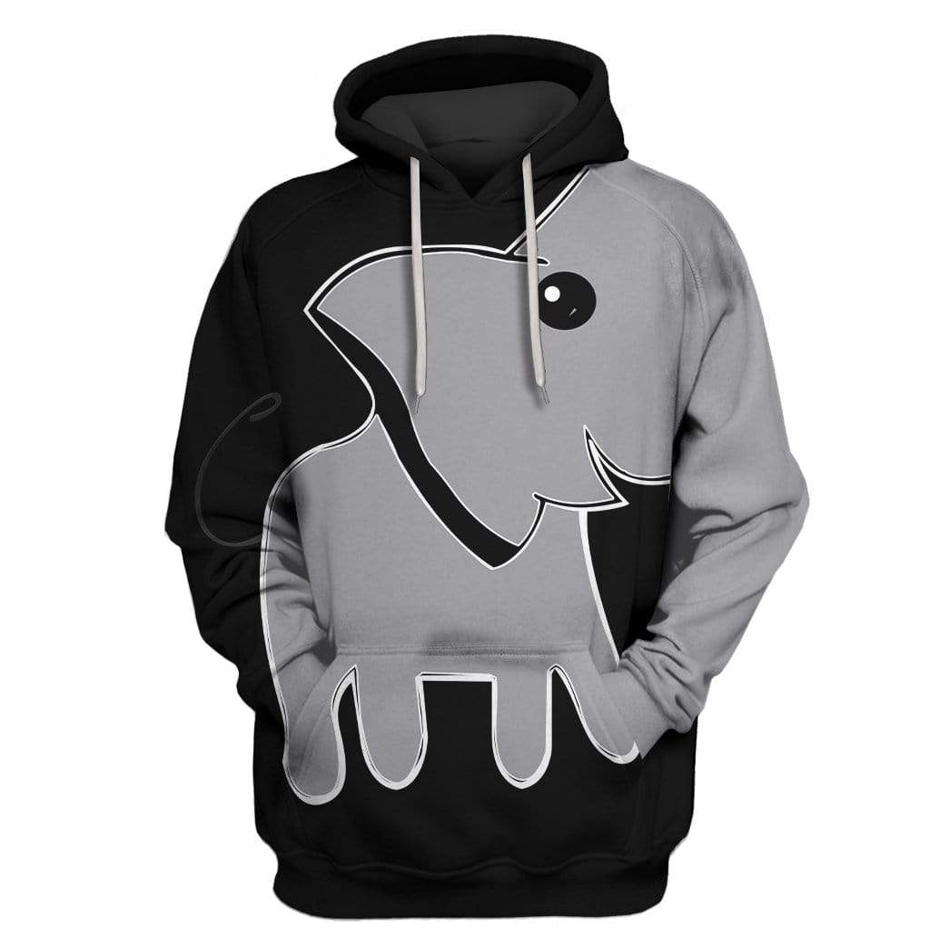 Cute Elephant Custom T-shirt - Hoodies Apparel HD-GH1106121 3D Custom Fleece Hoodies Hoodie S 