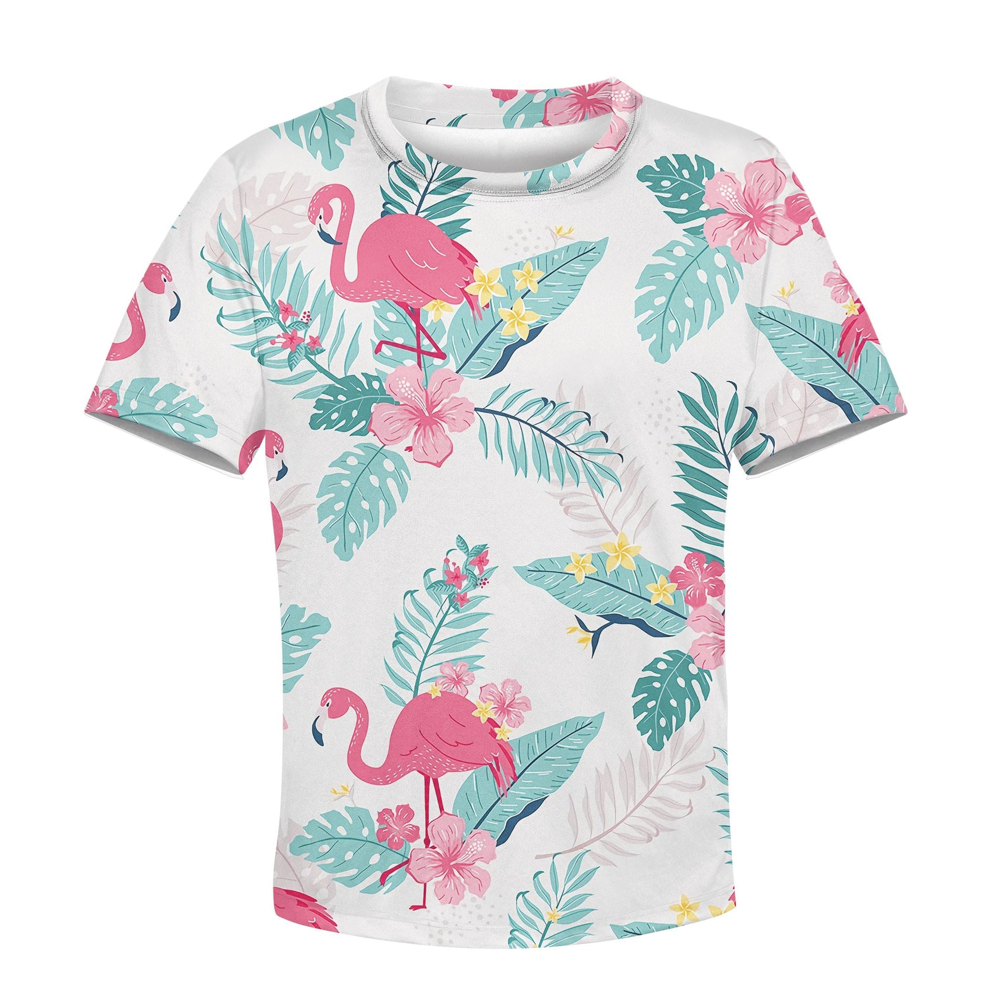 CUTE Flamingo Kid Custom Hoodies T-shirt Apparel HD-MV110729K kid 3D apparel Kid T-Shirt XS 