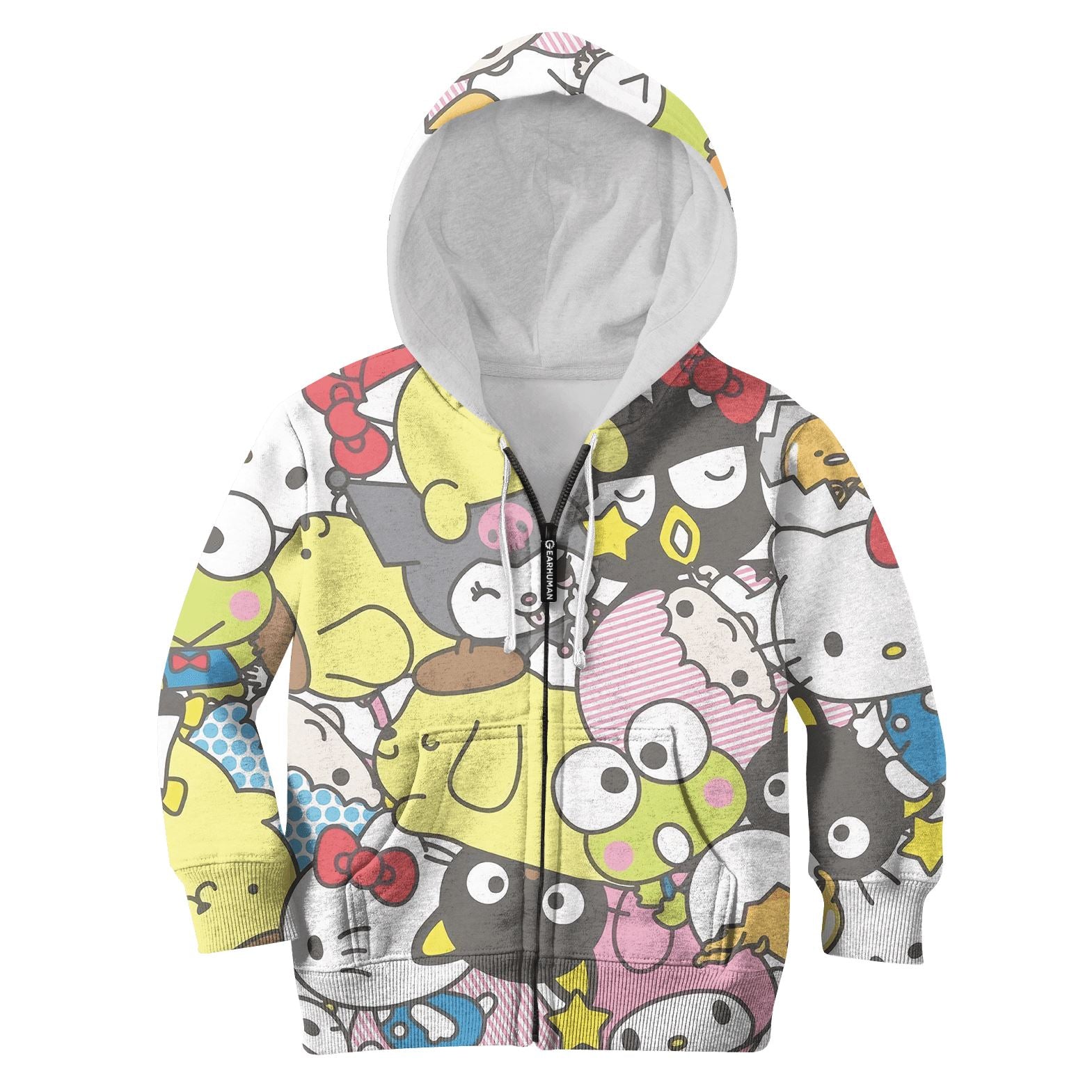 cute Kid Custom Hoodies T-shirt Apparel HD-PET110323K kid 3D apparel Kid Zip Hoodie S/6-8 