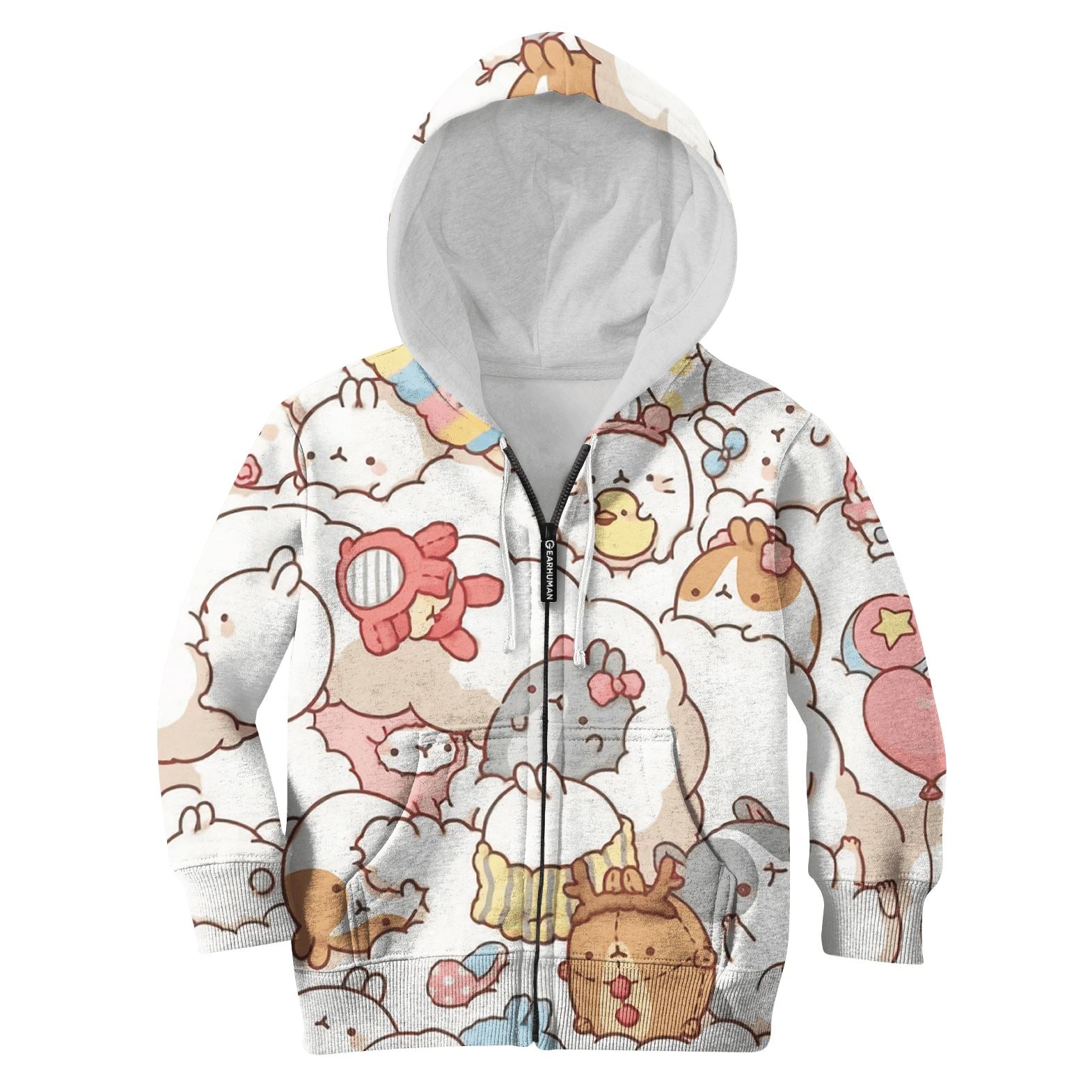 CUTE PET Kid Custom Hoodies T-shirt Apparel HD-PET110320K kid 3D apparel Kid Zip Hoodie S/6-8 