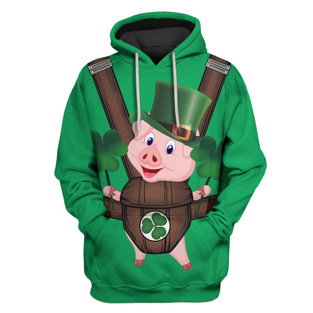 Cute PIG Custom T-shirt - Hoodies Apparel HD-PET110451 3D Custom Fleece Hoodies Hoodie S 