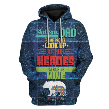 Gearhumans Daddy Bear Autism Custom T-Shirts Hoodies Apparel
