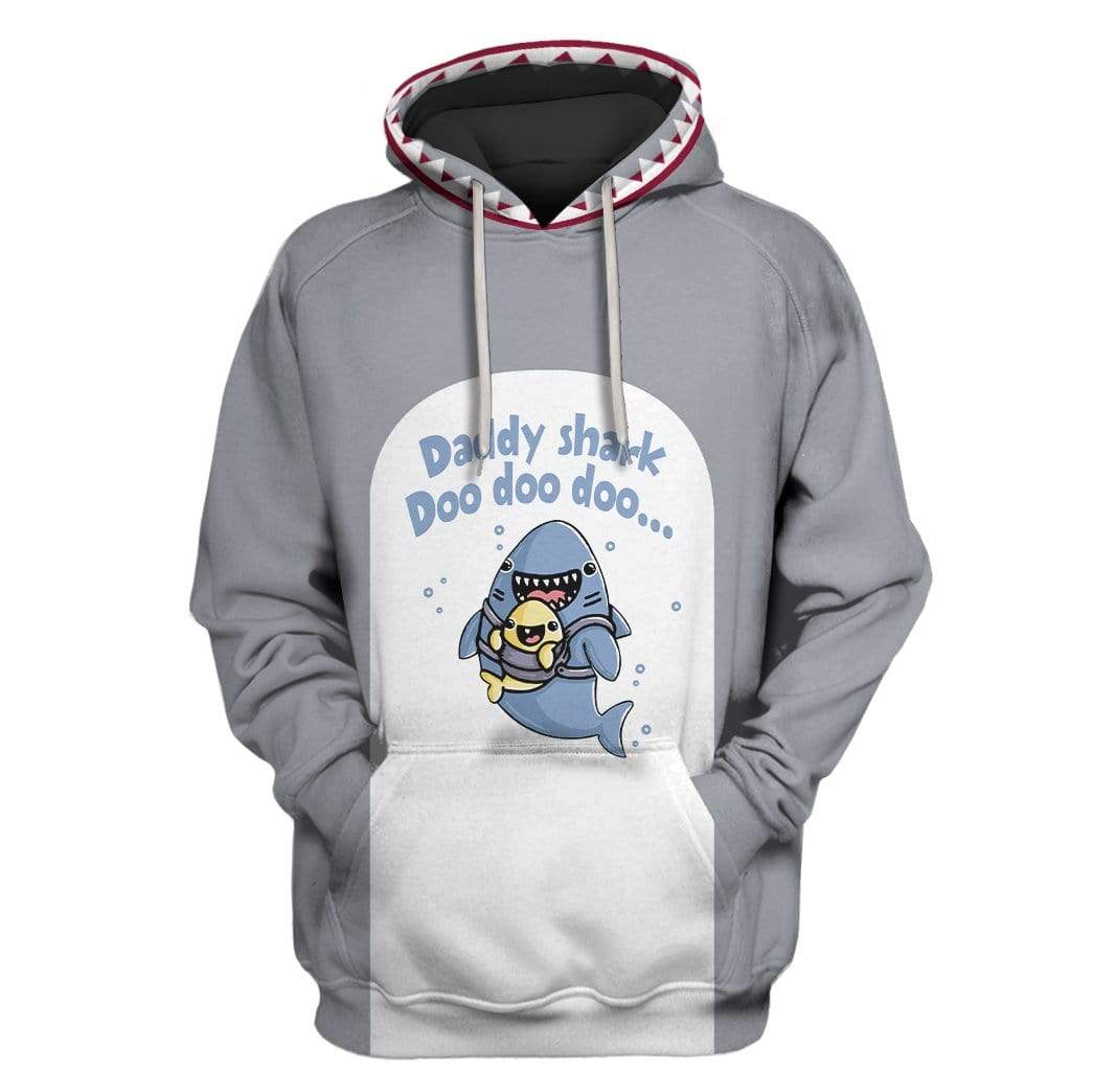 Daddy Shark Custom T-shirt - Hoodies Apparel HD-GH1106181 3D Custom Fleece Hoodies Hoodie S 