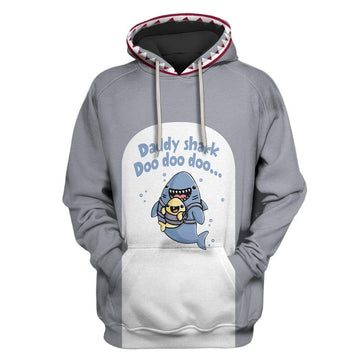 Gearhumans Daddy Shark Custom T-shirt - Hoodies Apparel