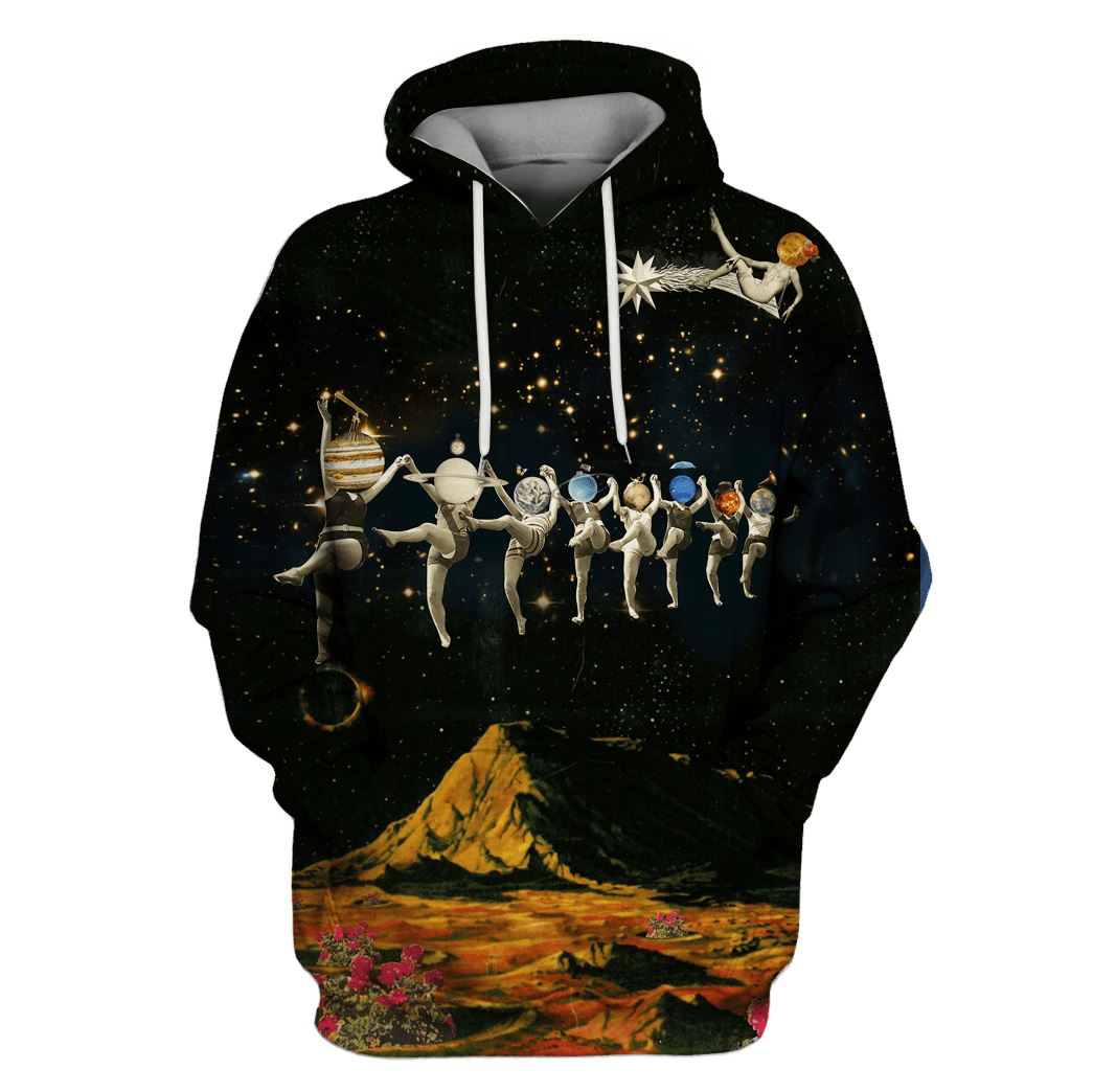 Dancing In Space Custom T-shirt - Hoodies Apparel GH110244 3D Custom Fleece Hoodies Hoodie S 