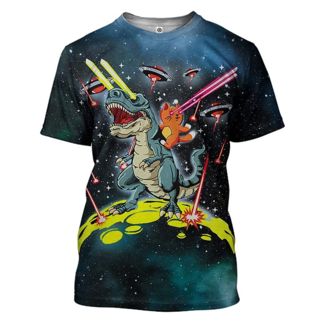 Dinosaur Cat Alliance Custom T-Shirts Hoodies Apparel CT-AT3112194 3D Custom Fleece Hoodies T-Shirt S 