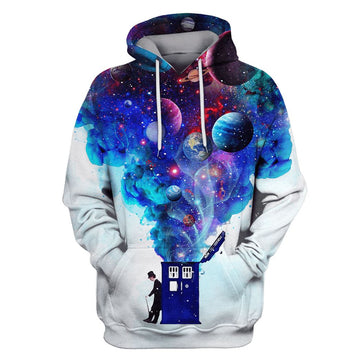 Doctor who with planets Custom T-shirt - Hoodies Apparel HD-MV110636 3D Custom Fleece Hoodies Hoodie S 
