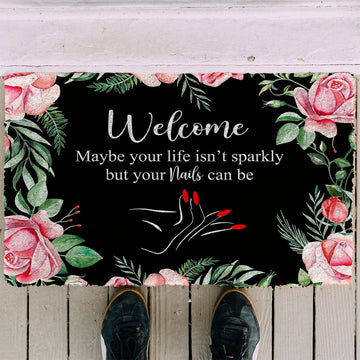 Gearhumans 3D Welcome Nails Salon Doormat