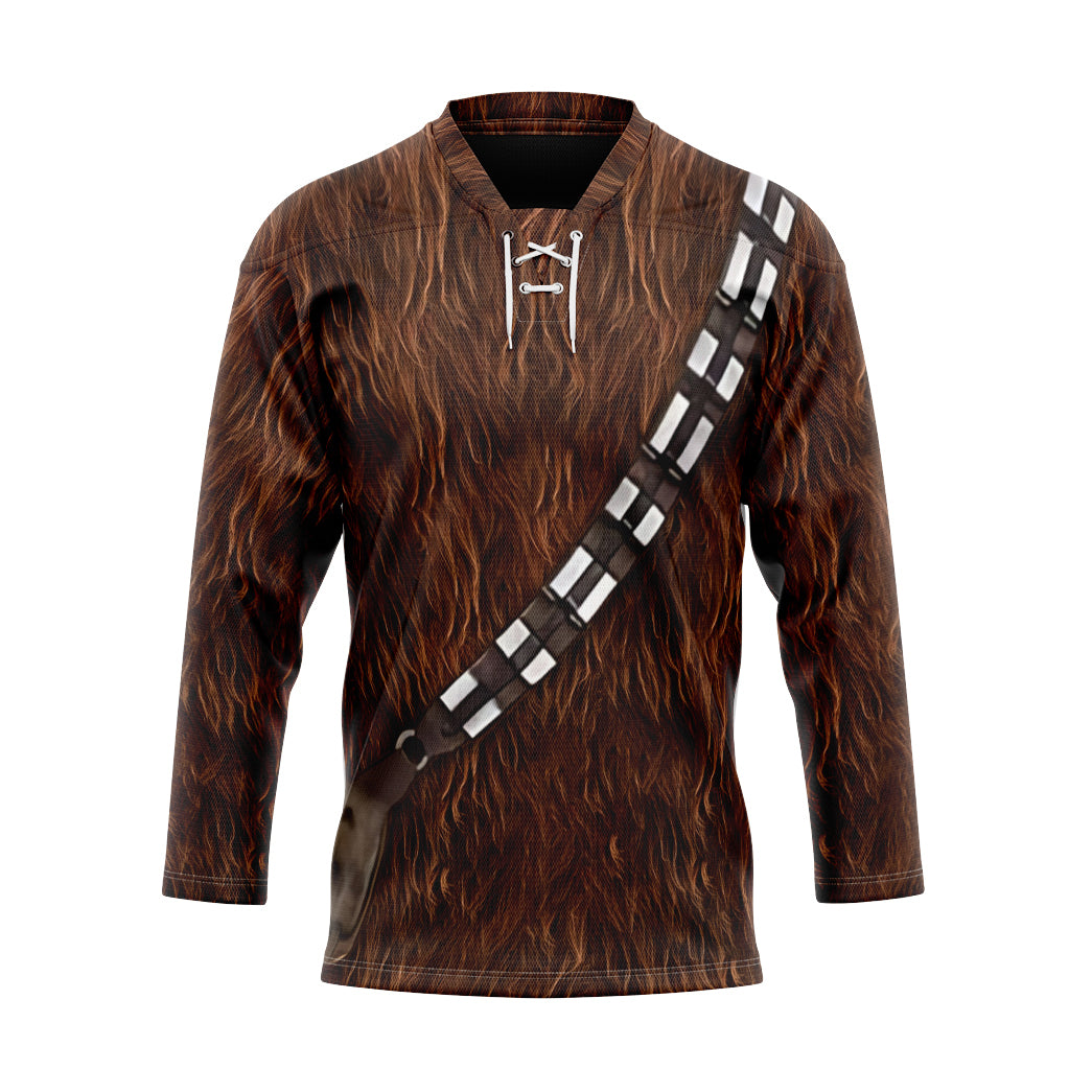 Gearhumans 3D Star Wars Chewbacca Set Custom Hockey Jersey