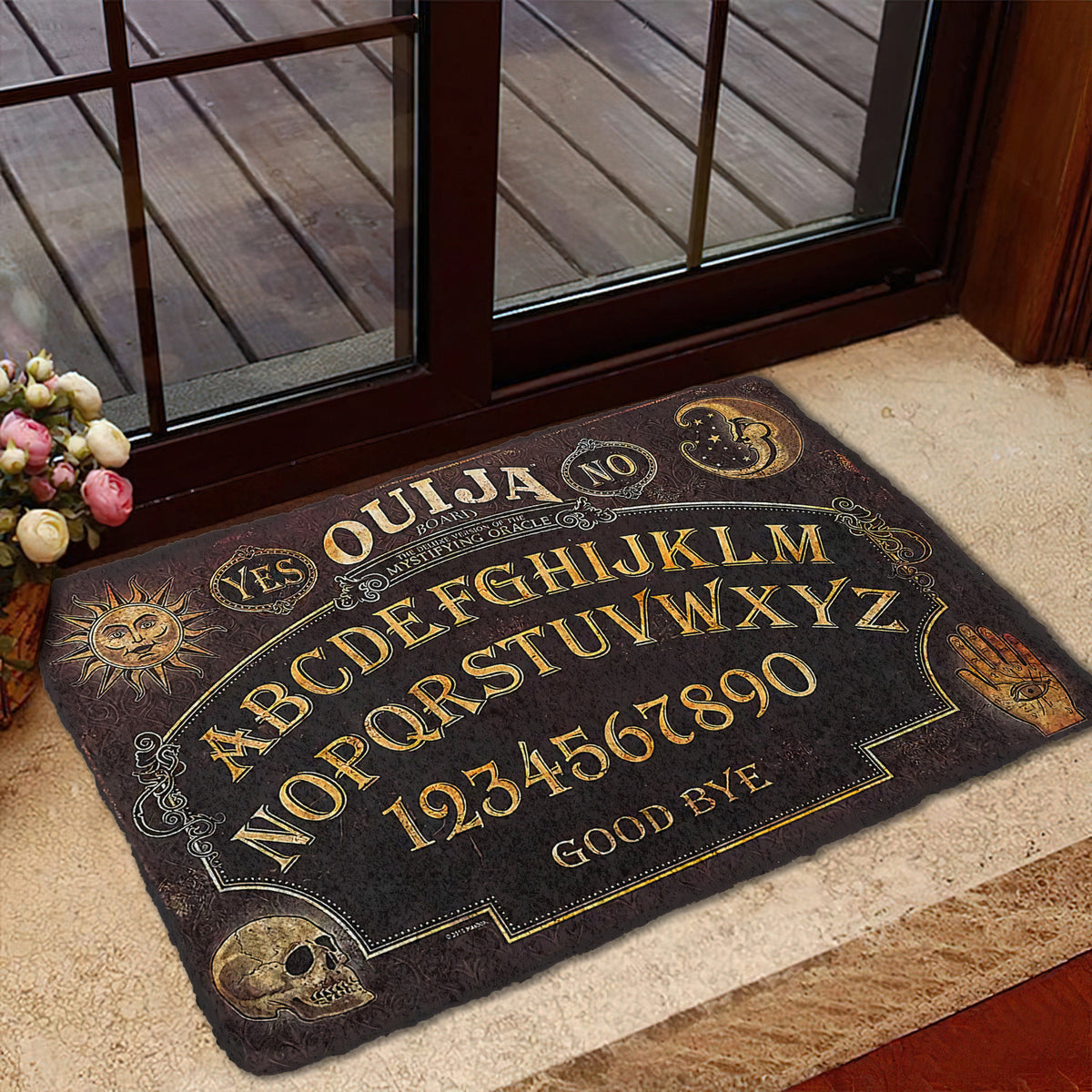 Dark Enchantment Tan Ouija Board Coir Doormat