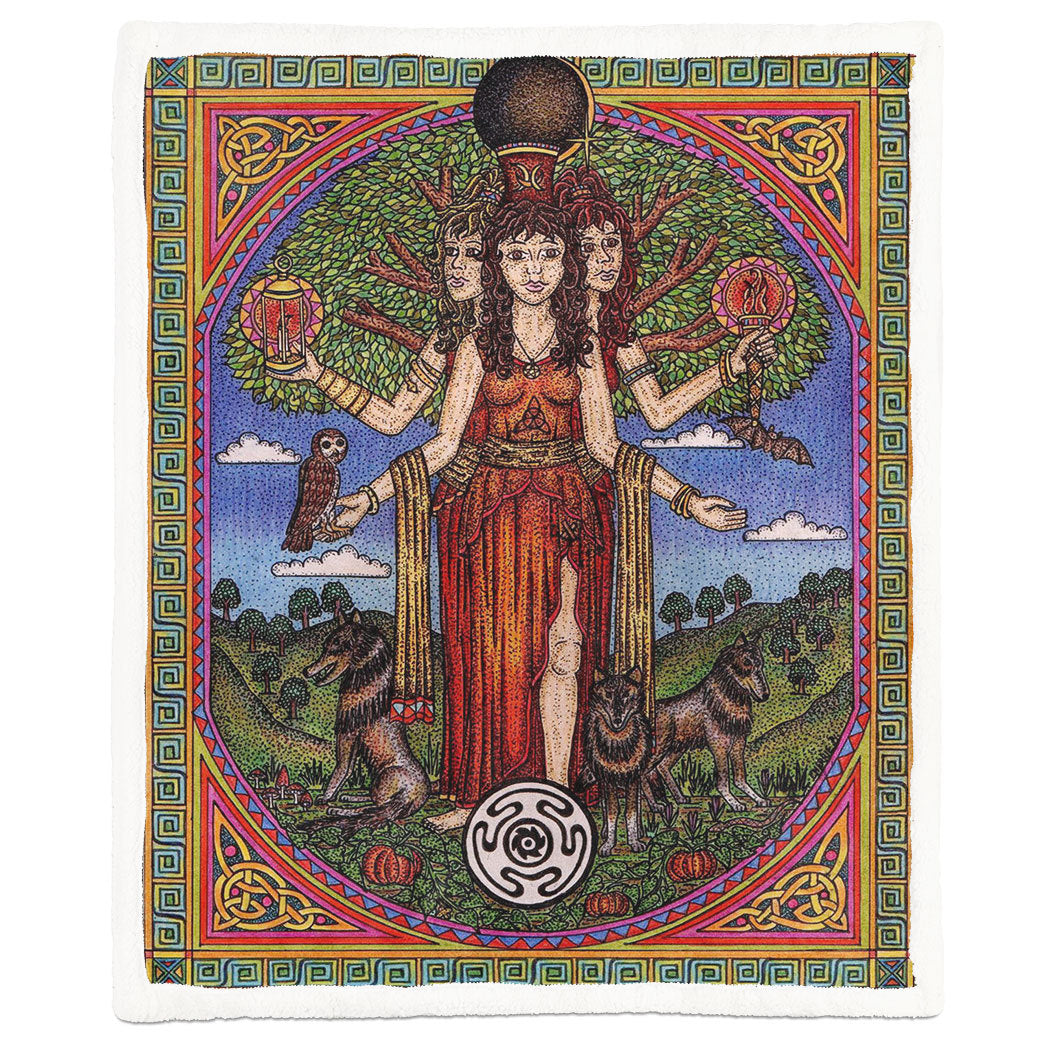 Gearhumans 3D The Goddess Hecate Goddess of Witchcraft and Cross Roads Custom Blanket