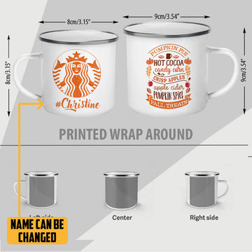 Gearhumans 3D S.B Fall Treats Custom Name Camping Mug