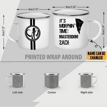 Gearhumans 3D PRMM Black Ranger Custom Name Camping Mug