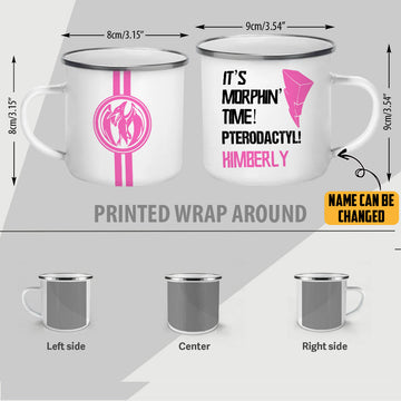 Gearhumans 3D PRMM Pink Ranger Custom Name Camping Mug