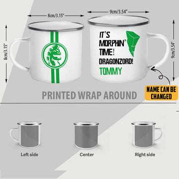 Gearhumans 3D PRMM Green Ranger Custom Name Camping Mug