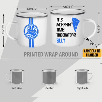 Gearhumans 3D PRMM Blue Ranger Custom Name Camping Mug