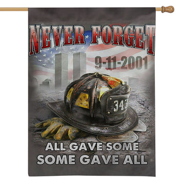 Gearhumans 3D Patriot Day Never Forget Firefighter Custom Flag