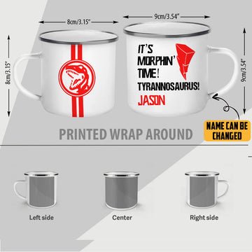 Gearhumans 3D PRMM Red Ranger Custom Name Camping Mug