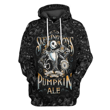 Gearhumans 3D Jack Skellingtons Pumpkin Royal Craft Ale Custom Tshirt Hoodie Apparel