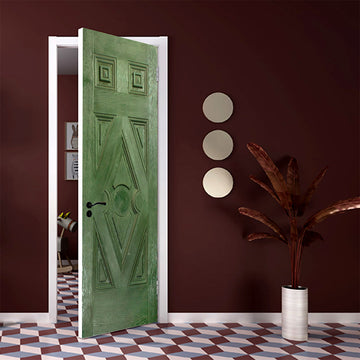 Gearhumans 3D The Haunted Maison Corridor Of Doors Custom Doorsticker