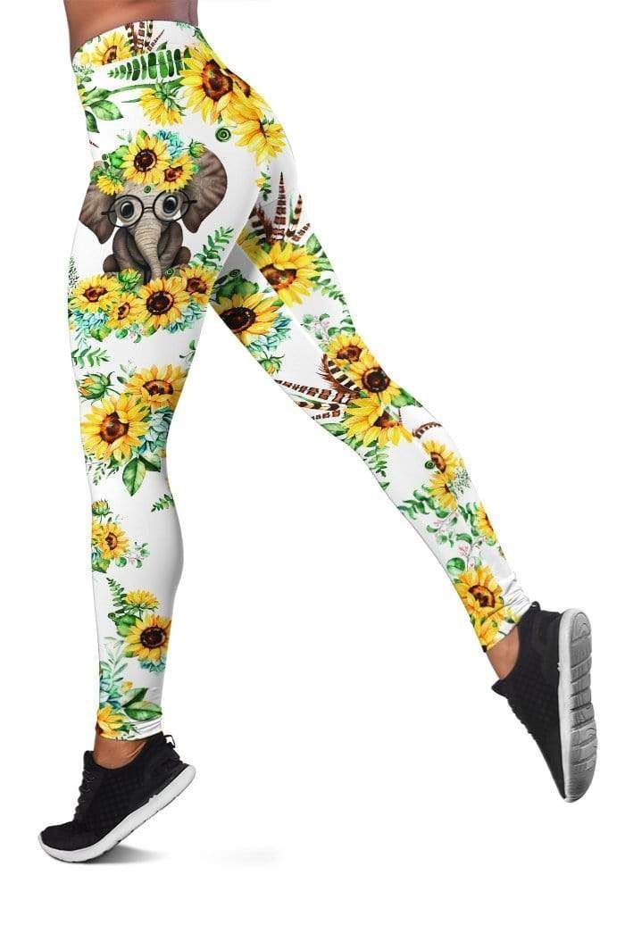 Elephant with flower Full-print Leggings HD-GH20288-LEG Leggings 