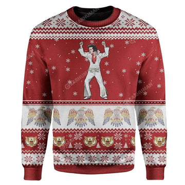 Elvis JKE Custom Sweater Apparel HD-GH13111901 Ugly Christmas Sweater Long Sleeve S 