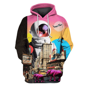 Gearhumans Enormous Astronaut Custom T-shirt - Hoodies Apparel