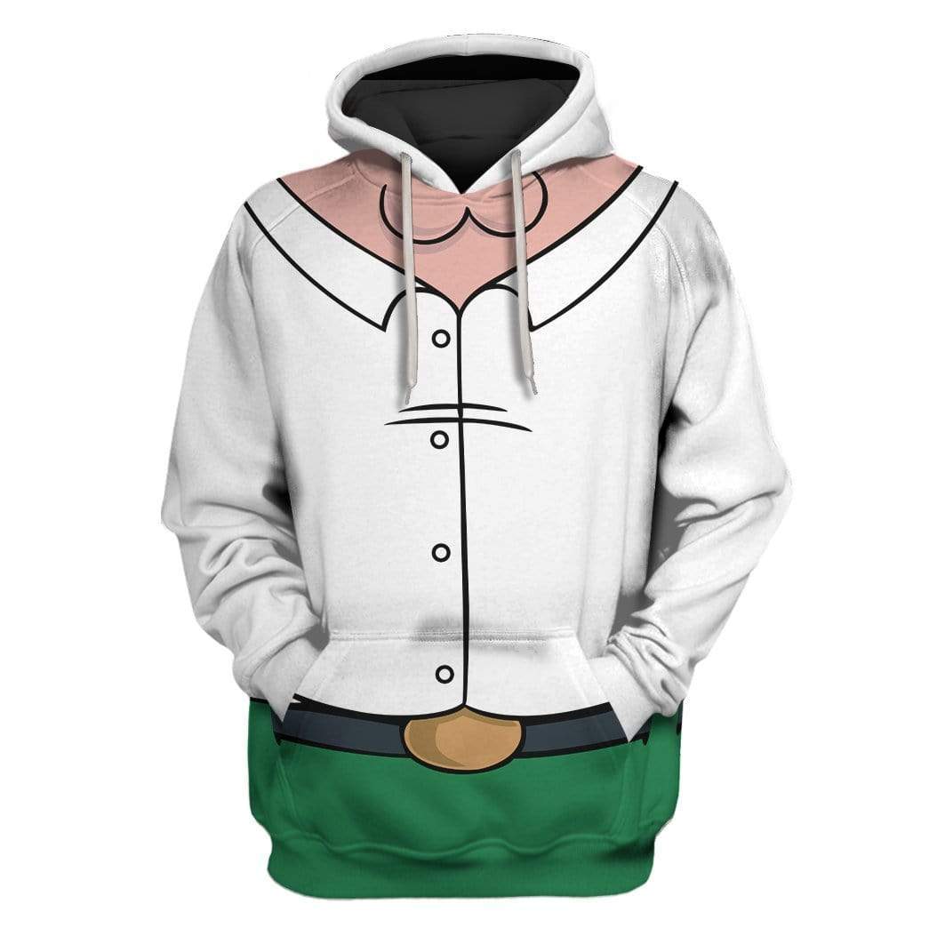 Family Guy Peter Costume Custom T-shirt - Hoodies Apparel HD-GH20508 3D Custom Fleece Hoodies Hoodie S 