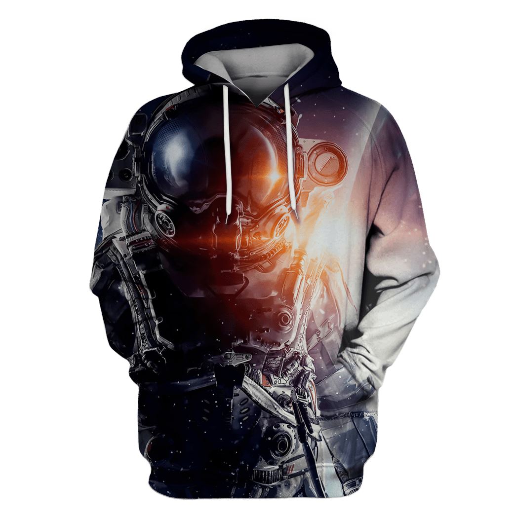 Fantastic Astronaut In Space Custom T-shirt - Hoodies Apparel GH110330 3D Custom Fleece Hoodies Hoodie S 