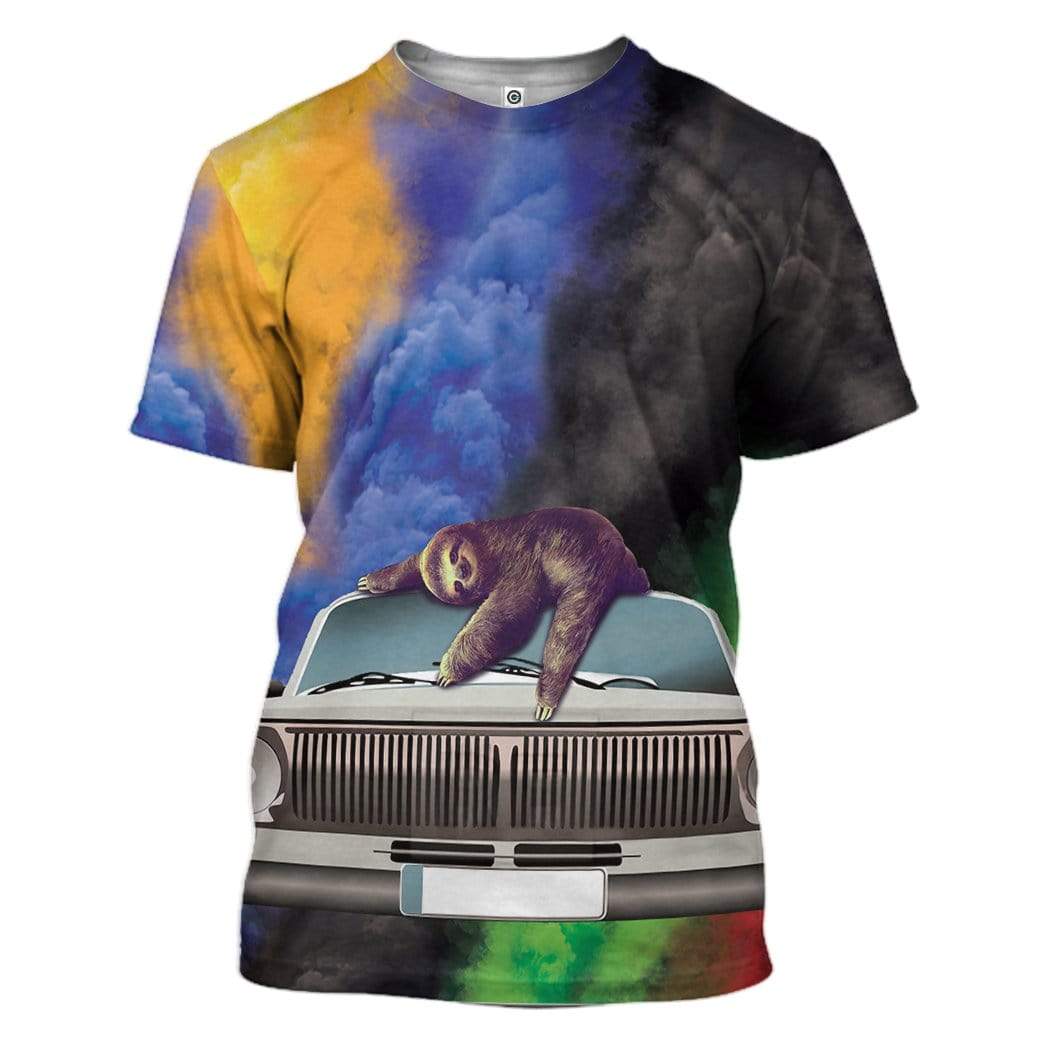 Fast Sloth Custom T-Shirts Hoodies Apparel MV-TA0102204 3D Custom Fleece Hoodies T-Shirt S 