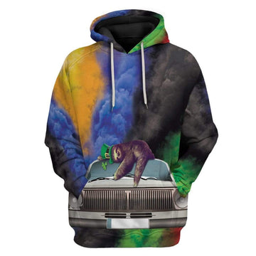 Fast Sloth St Patrick's Day Custom T-Shirts Hoodies Apparel HD-TA0302201 3D Custom Fleece Hoodies Hoodie S 