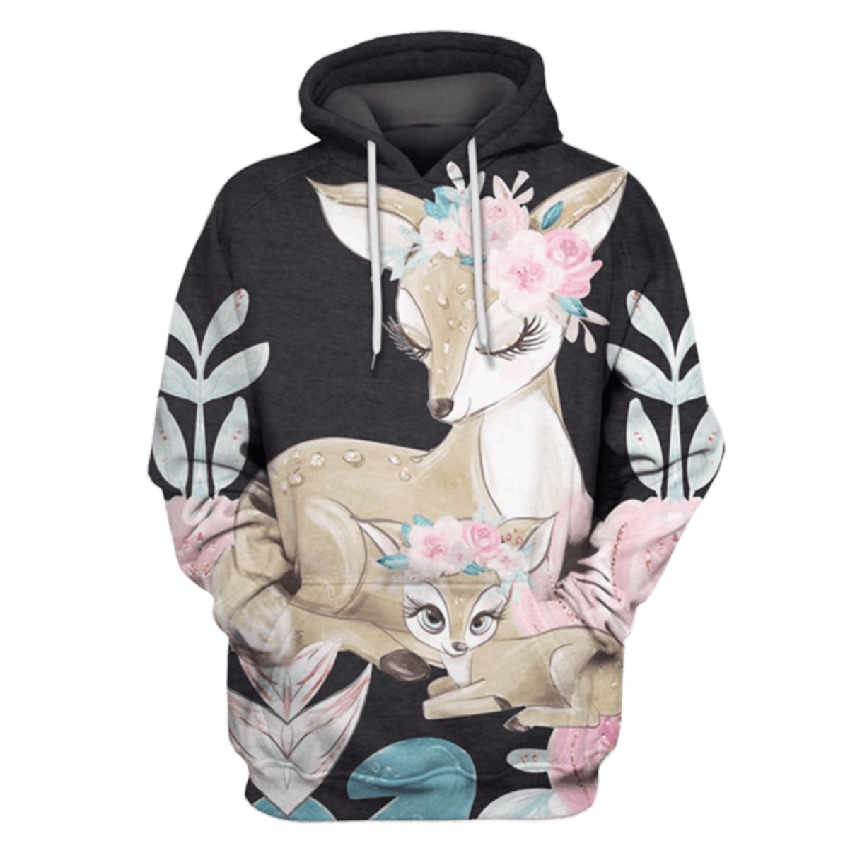 Female Deer Hoodies -T-Shirt Apparel HL101113 3D Custom Fleece Hoodies Hoodie S 